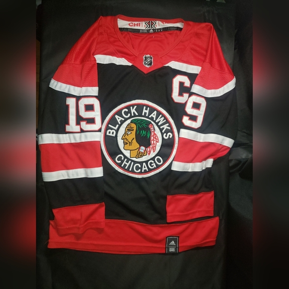 TOEWS CHICAGO BLACKHAWKS NHL ADIDAS REVERSE RETRO HOCKEY JERSEY Size 46  XXL